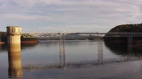 Dam control house Tower Video stock 48143511