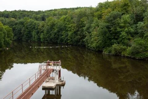 Dam control station Stock Photos