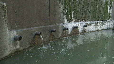 Dam drain pipes Stock Footage 838143
