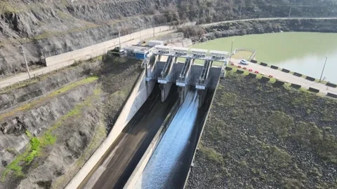 Dam drone view Stock Footage 264011650