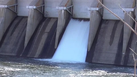 Dam at Estes Park Lake Stock Footage