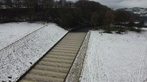 Dam Flask overflow upstream Vidéo 147943214