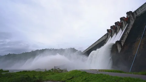 Dam with floodgate. Stock Footage 103024227