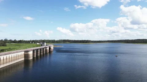 Dam Floodgates and  Eagle Stock Footage 154483042