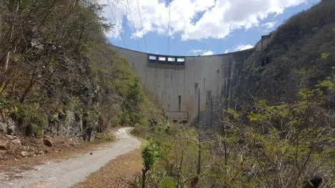 Dam in the forest Foto stock