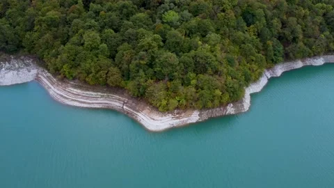 Dam Forested Shoreline Stock Footage 168552179