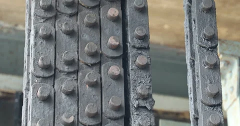 Dam Gate Metal Chain Stock Footage 290371502