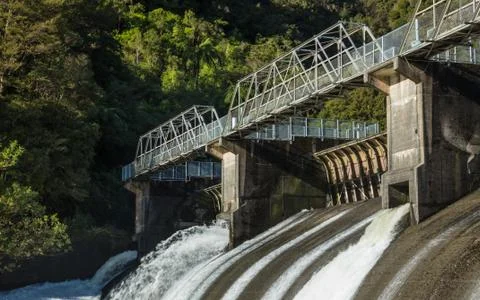 Dam gates Stock Photos