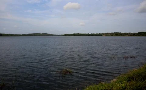Dam of the joanes river Stock Photos