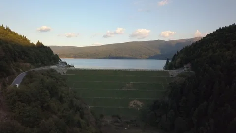 Dam at the lake Video stock 129238960