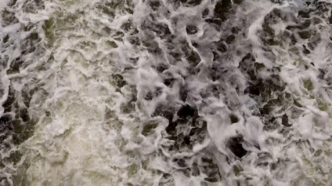 Dam with a lock, Dam with overflow, Spillway on a dam Stock Footage 115340017