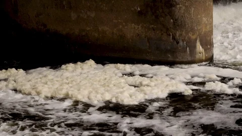 Dam with a lock, Dam with overflow, Spillway on a dam Stock Footage 115340647