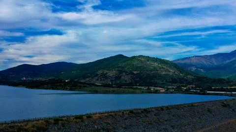 Dam Mountains Nice Blue Stock Photos