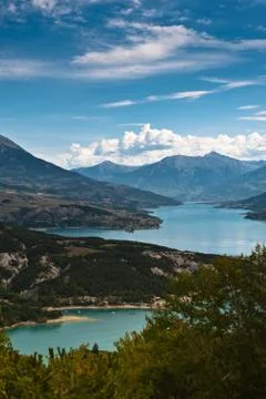 Dam in mountains Stock Photos