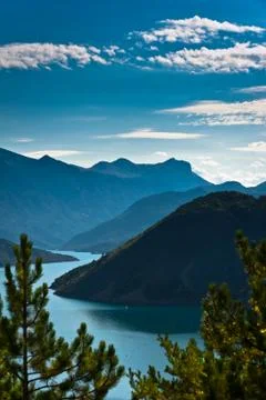 Dam in mountains Stock Photos