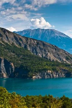 Dam in mountains Stock Photos