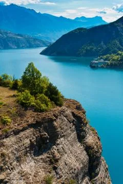 Dam in mountains Stock Photos