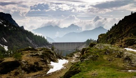 Dam in the Mountains Stock Photos