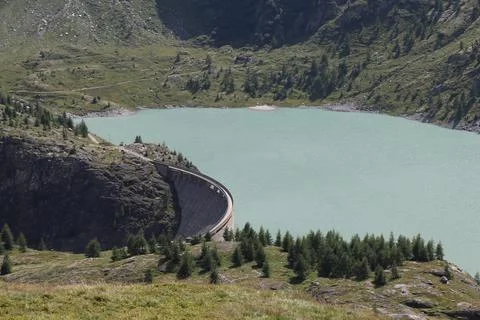 Dam in the mountains Stock Photos