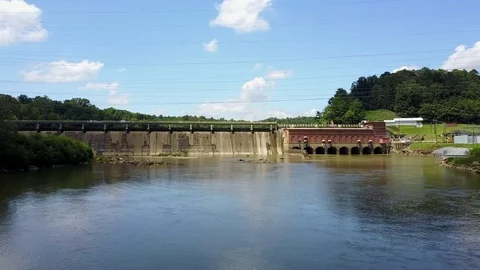 Dam over a river Stock Footage 78708992
