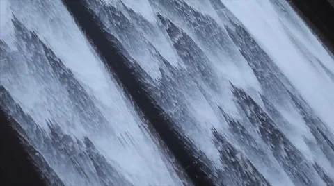 Dam overflowing, after heavy rain Stock Footage 40752410