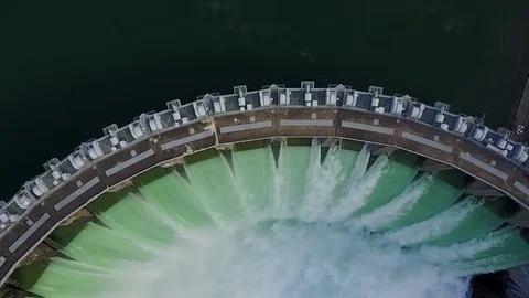 Dam overhead by dwking Video stock 81408185
