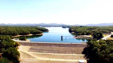 Dam pan down Stock Footage 69072786