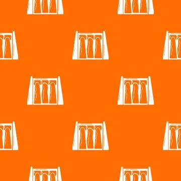 Dam pattern vector orange Stock Illustration