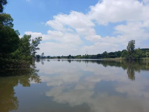 Dam reflection Stock Photos