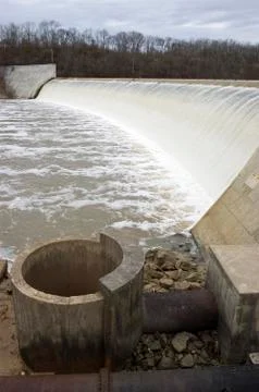 Dam on river 2 Stock Photos