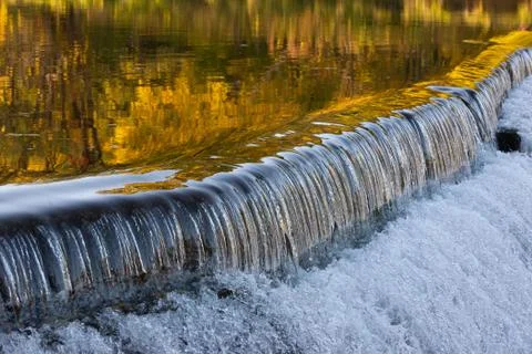 Dam at the river in Canada Stock Photos
