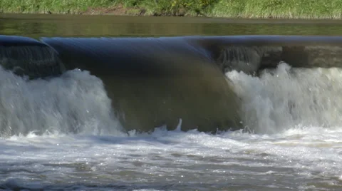 Dam at the River Stock Footage 31350246