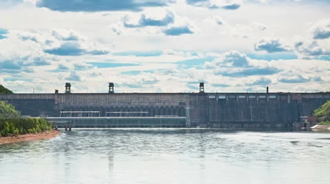 Dam on the river Stock Footage 39570991