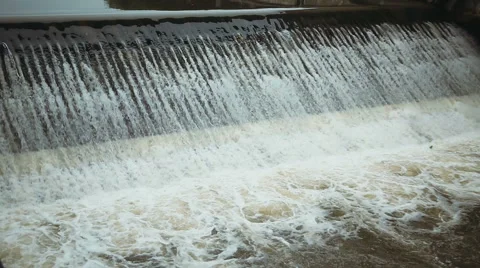 The dam on the river Stock Footage 57783839