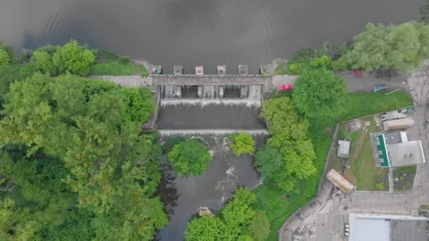 Dam On The River Stock Footage 155096529