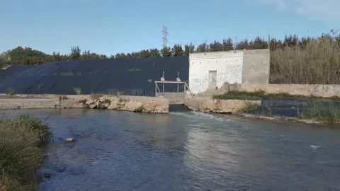 Dam on the river Stock-Footage 172378670
