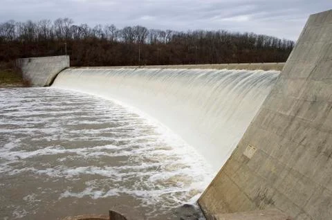 Dam on a river Stock Photos