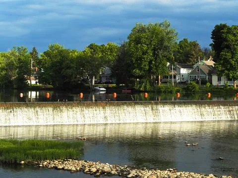 Dam on the Seneca River Stock Photos