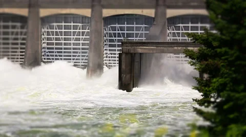 Dam Sequence Slow Motion Stock Footage 31982017