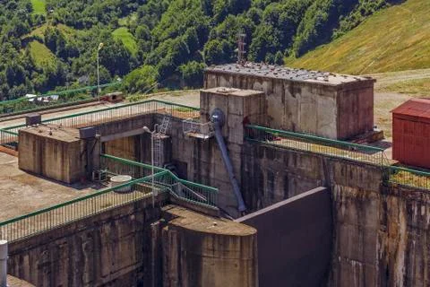 Dam sluice gate Stock Photos