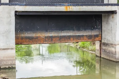 Dam on the small river Stock Photos