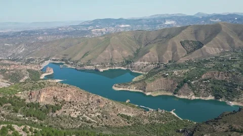 Dam in spanish mountains Stock Footage 267974628