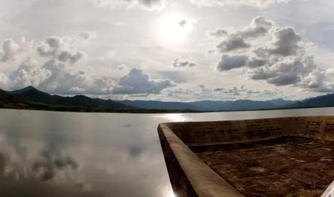 Dam spill way Stock Photos