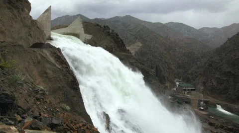 Dam spillway hydropower Stock Footage 38819202