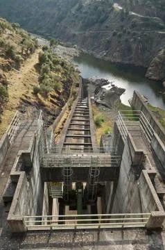 Dam spillway Stock Photos