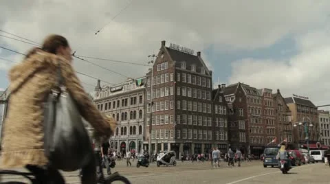 Dam square Amsterdam Stock Footage 21625979