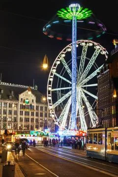 Dam square in Amsterdam Stock Photos