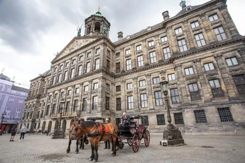 Dam square amsterdam Stock Photos