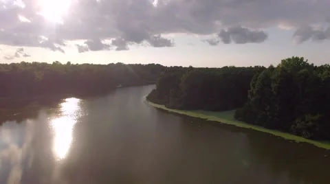 Dam into sunset 库存影片 54348885