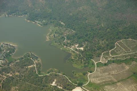 Dam surrounding of mountain Stock Photos